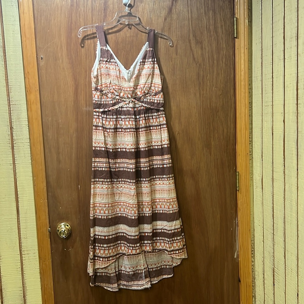 Maxi Dress (for shorter person), Print, gently worn, lined on top, Size 4